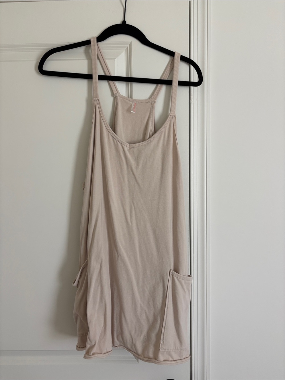 FP Movement by Free People Light Beige Tank Romper